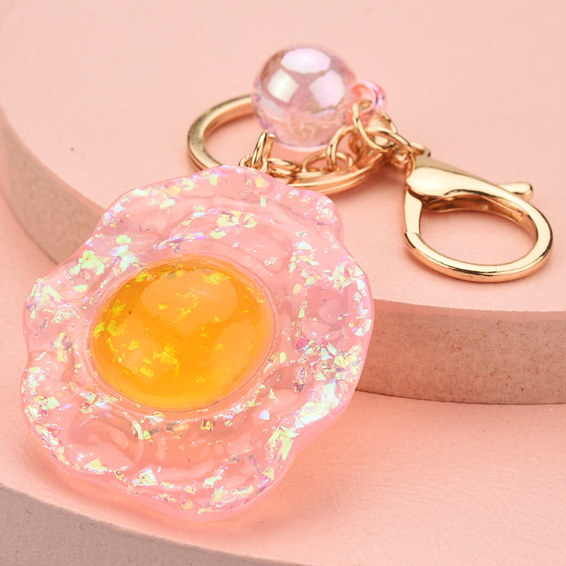 Llavero de huevo con cristal de cristal acrílico al por mayor